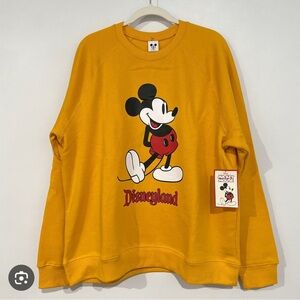 Disney Mickey Mouse Mustard Crewneck Sweater